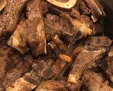 A picture of step 1 of Lamb / Beef in Palm creme sauce with FuFu.