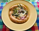 รูปขั้นตอนการทำที่ 7 ของ พิซซ่าหน้าผัก2 ซอส🍕🥦🍅Veg Pizza with Tomato and Ranch Sauce🫑