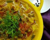 A picture of step 5 of Malabar vegy stew.