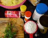 A picture of step 1 of Bhajia. (First trial).