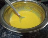 A picture of step 1 of Leftover boondi raita kadhi.