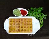 A picture of step 6 of Kothambir Vadi Waffle.