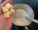 A picture of step 2 of Matcha Green Tea and White Chocolate Panna Cotta.