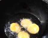 A picture of step 7 of Frying Besan papdi.
