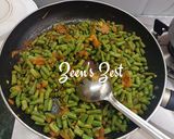 A picture of step 3 of Green Peas and Beans Sabzi.