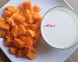 A picture of step 2 of Pawpaw Milk Shake/Smoothie.