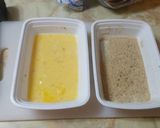 A picture of step 1 of Chicken Parmesan.