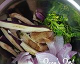 A picture of step 1 of Long Purple Eggplants Pakoras.