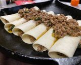 A picture of step 7 of Beefy Poblano Enchiladas.