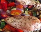 A picture of step 5 of Vickys Roast Chicken Ratatouille, GF DF EF SF NF.