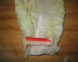 A picture of step 2 of Crabstick Cabbage Wraps.