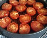 A picture of step 12 of Vickys Tomato & Onion Polenta Cake w Bean Salad, GF DF EF SF NF.