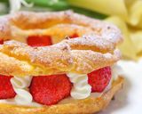 A picture of step 11 of Easy Paris-Brest Cream Puffs using Pancake Mix for Festive Occasions.