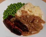 A picture of step 14 of Vickys Sausages with Mustard Mash & Onion Gravy, GF DF EF SF NF.