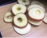 A picture of step 1 of Honey glazed apple rings.
