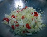 A picture of step 1 of Cabbage Omelette.