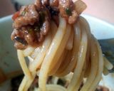 A picture of step 6 of spaghetti bolognese.