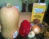 A picture of step 1 of Butternut squash soup.