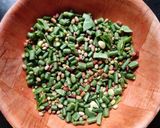 A picture of step 2 of Fresh lobia green brinjal gravy.