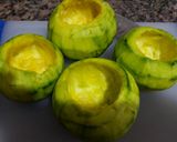 Foto del paso 2 de la receta: Zapallitos de tronco rellenos de Seitán y quesos