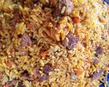 صورة لخطوة 4 من وصفة روز مبخر باللحم رائع ولذيذ بنة لا تقاوم 😋😋😋🌺🌺
