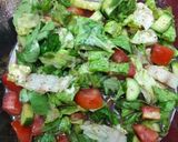A picture of step 1 of Fattoush for Ramadan.