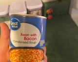 A picture of step 2 of My awsome bean and bacon soup.