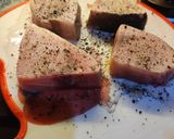 A picture of step 1 of Pan-Grilled Blue Marlin with Beurre Blanc Sauce.