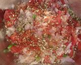 A picture of step 2 of Dahi ke sholey.