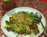 A picture of step 3 of Leftover Kothimbir Vadi Chaat.