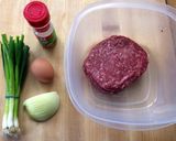 A picture of step 1 of Homemade Burger Patty.