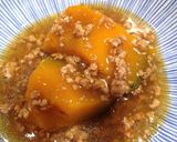 A picture of step 8 of Cooked in One Pan! Kabocha Squash with Ground Meat Ankake Sauce.