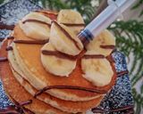 صورة لخطوة 1 من وصفة بان كيك بالموز والشوكولاتة ❤