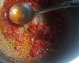A picture of step 1 of Jollof rice with fried fish.
