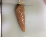 A picture of step 2 of How To Easily Remove the Sinew from Chicken Tenders.