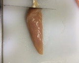 A picture of step 2 of How To Easily Remove the Sinew from Chicken Tenders.