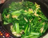 A picture of step 2 of Authentic Kyoto Style Komatsuna and Fried Tofu Stir Fry.