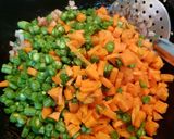 A picture of step 2 of Carrot Beans Poriyal.