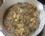 A picture of step 4 of Golden Dashi Stock with Konbu and Bonito Flakes.
