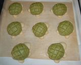 A picture of step 9 of So Cute! Turtle-Shaped Melon Bread.
