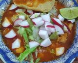 A picture of step 7 of Pozole with Pork Shank.