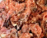 A picture of step 1 of Long Xuyen Broken Rice (Caramelized Pork and Egg).