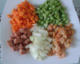 Hình bước làm 1 của món Cơm chiên