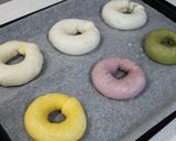 A picture of step 10 of Pink Marbled Bagels Made with Red Sweet Potatoes.