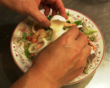A picture of step 6 of Caesar Salad Udon.