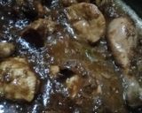 A picture of step 6 of Matar gosht.