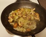 A picture of step 3 of Shrimp Scampi with No Carb Gluten Free Pasta.