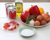 A picture of step 1 of Eggs a la Flamenca.