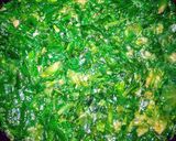 A picture of step 2 of Spinach and Lentil.