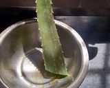 A picture of step 2 of Aloevera juice.